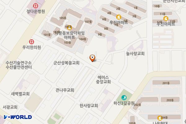 나운1 위치 지도 — 전북특별자치도 군산시 하신3길23, 나운동 (나운동 )