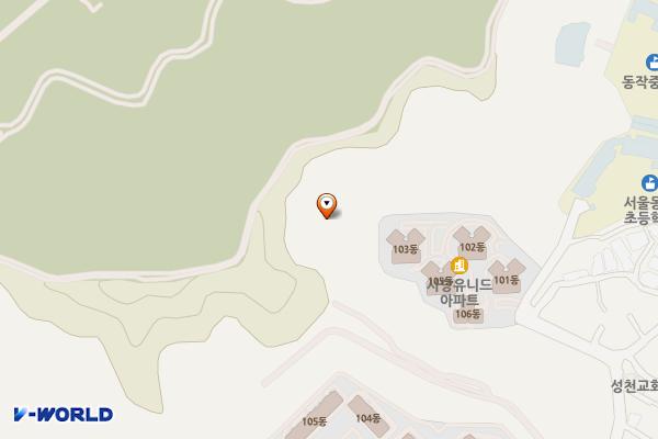 현충근린공원(극동아파트 뒤) 위치 지도 — 서울특별시 동작구 사당동 산11-1