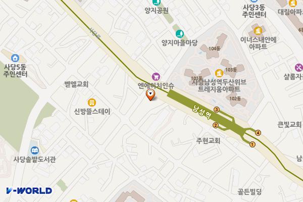 거묵프리미엄상가 위치 지도 — 서울특별시 동작구 사당로 196 (사당동, 거묵프리미엄 상가)