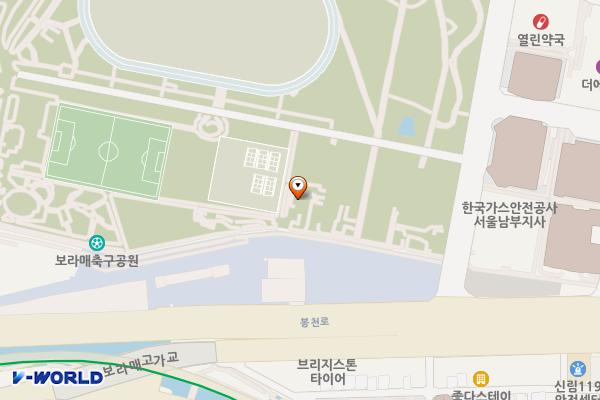 보라매 1호(엑스게임장) 위치 지도 — 서울특별시 여의대방로 20마길 31