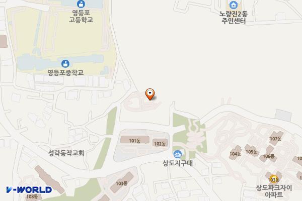 백로공원 화장실 위치 지도 — 서울특별시 동작구 장승배기로19라길 51