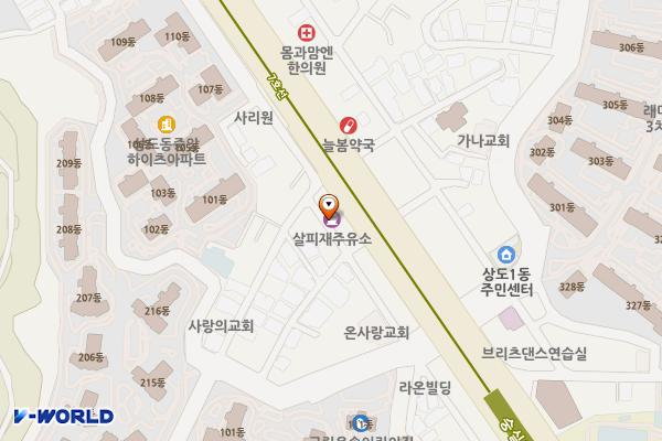 SK엔크린 살피재주유소 위치 지도 — 서울특별시 동작구 상도로 334 (상도동)