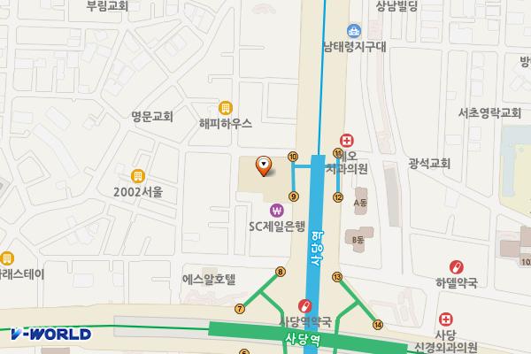 한국전력 관악동작지사 위치 지도 — 서울특별시 동작구 동작대로 19
