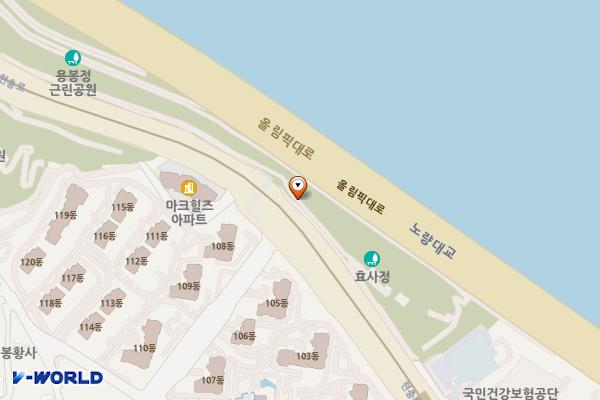 효사정 공중화장실 위치 지도 — 서울특별시 동작구 현충로 51