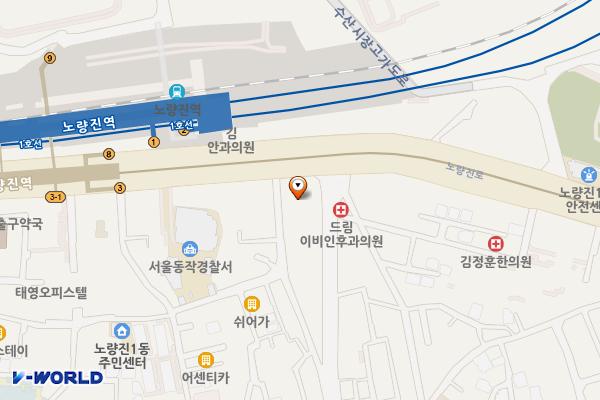 한주실업빌딩(이그잼) 위치 지도 — 서울특별시 동작구 노량진로 162 (노량진동, 한주실업)