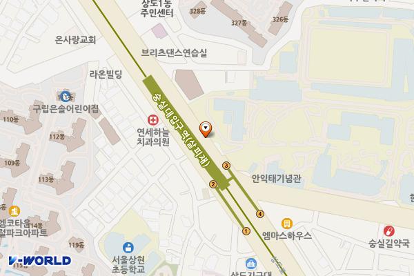 숭실대입구역(7) 위치 지도 — 서울특별시 동작구 상도로 365-2