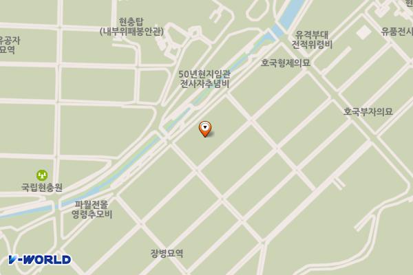 국립서울현충원 유격대화장실 위치 지도 — 서울특별시 동작구 동작동