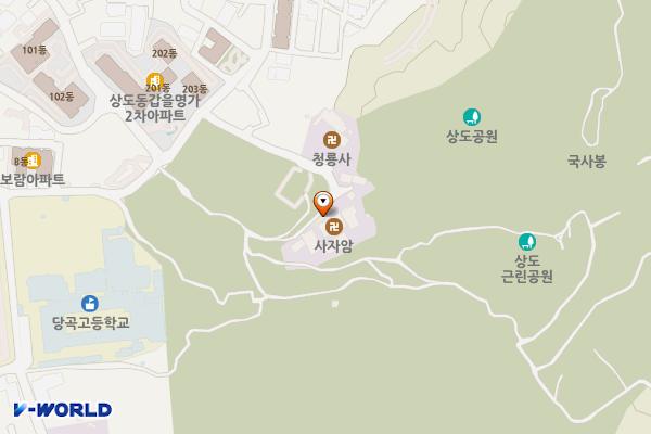 사자암 공중화장실 위치 지도 — 서울특별시 동작구 상도동 280