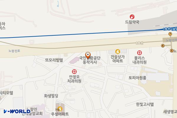 기독교TV멀티미디어센터 위치 지도 — 서울특별시 동작구 노량진로 100 (노량진동)