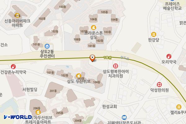 현대자동차 정비 위치 지도 — 서울특별시 동작구 상도로 226 (상도동)
