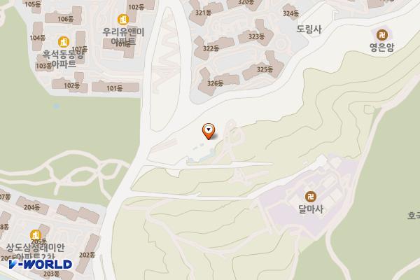 달마사 공중화장실 위치 지도 — 서울특별시 동작구 흑석동 산60-8