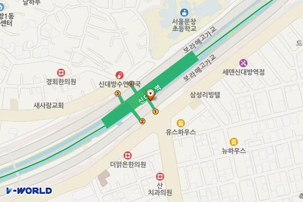 1-2 신대방역 공중화장실 위치 지도 — 서울특별시 관악구 난곡로 374