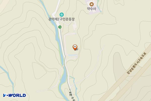 제2구민운동장 화장실 위치 지도 — 서울특별시 관악구 삼성동 산58-8