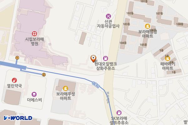 시립관악노인종합복지관 위치 지도 — 서울특별시 관악구 보라매로 35