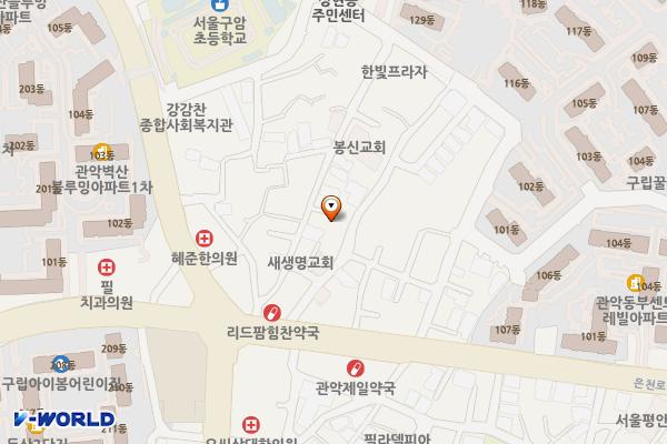 구암경로당 화장실 위치 지도 — 서울특별시 관악구 은천로23길 19