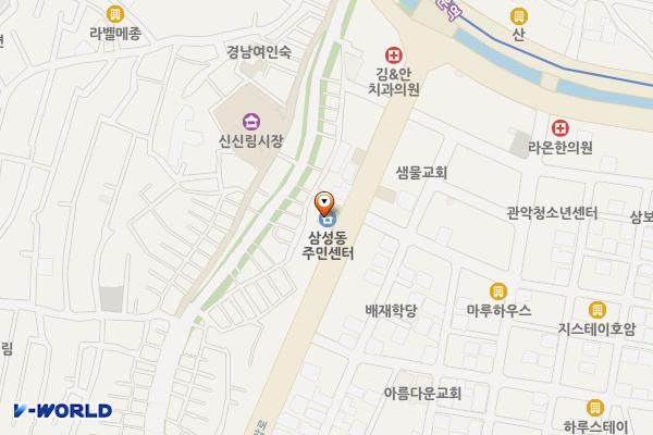 삼성동주민센터 위치 지도 — 서울특별시 관악구 호암로 589