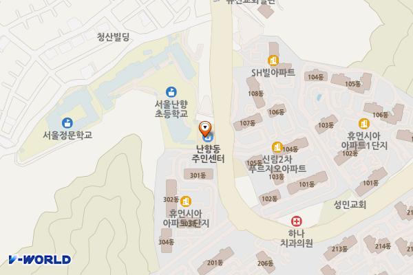 난향동주민센터 위치 지도 — 서울특별시 관악구 난곡로 67