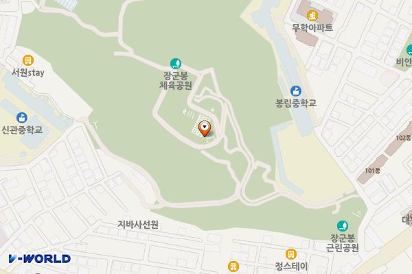 장군봉 근린공원 화장실 위치 지도 — 서울특별시 관악구 장군봉길 92-40