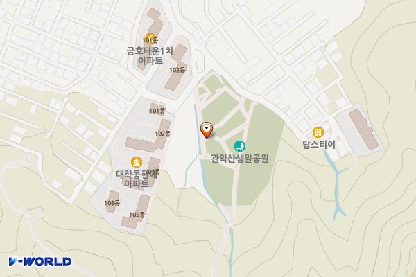 샘말공원 화장실 위치 지도 — 서울특별시 관악구 대학20길 9