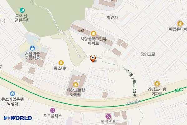 까치산 근린공원 화장실 위치 지도 — 서울특별시 관악구 남부순환로251길 20-1