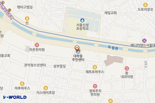 대학동주민센터 위치 지도 — 서울특별시 관악구 신림로 111