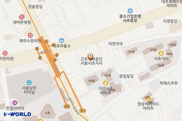 국제전자센터 위치 지도 — 서울특별시 서초구 효령로 304, 국제전자센터 (서초동)