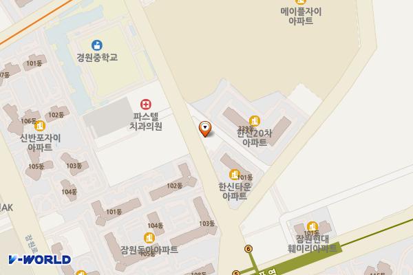 반포종합사회복지관 위치 지도 — 서울특별시 서초구 신반포로33길 22, 구립반포종합사회복지관 (잠원동)