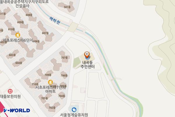 내곡동 주민센터 위치 지도 — 서울특별시 서초구 청계산로15길 77, 내곡열린문화센터 (신원동)