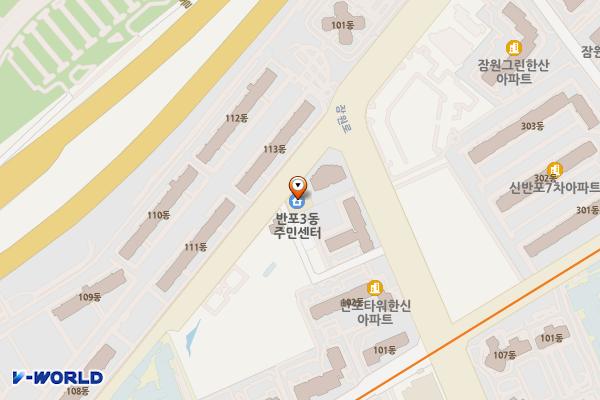 반포3동 주민센터 위치 지도 — 서울특별시 서초구 신반포로23길 78, 반포3동주민센터 (잠원동)