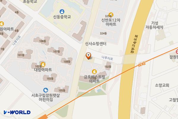 잠원동 주민센터 위치 지도 — 서울특별시 서초구 나루터로 38, 잠원동주민센터 / 반포지구대 관제센터 (잠원동)