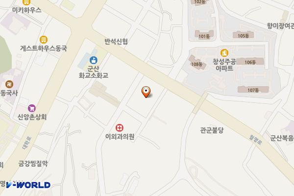 월명동 5 위치 지도 — 전북특별자치도 군산시 오룡로 62-1 (명산동 )