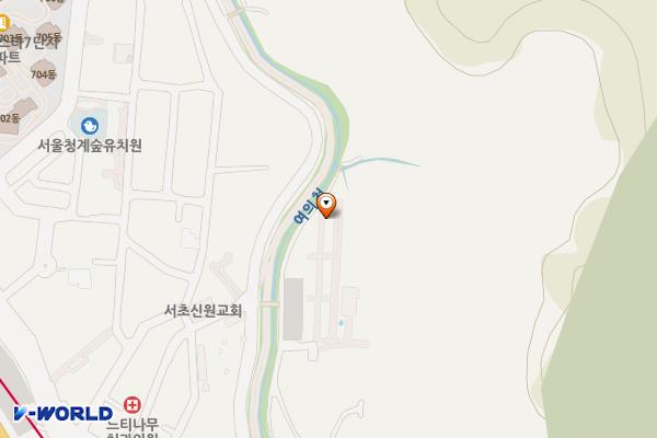 청룡텃밭 위치 지도 — 서울특별시 서초구 신원동 225