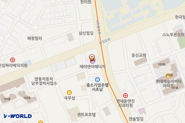 서초르네상스오피스텔 위치 지도 — 서울특별시 서초구 서초중앙로 69, 르네상스빌딩 (서초동)
