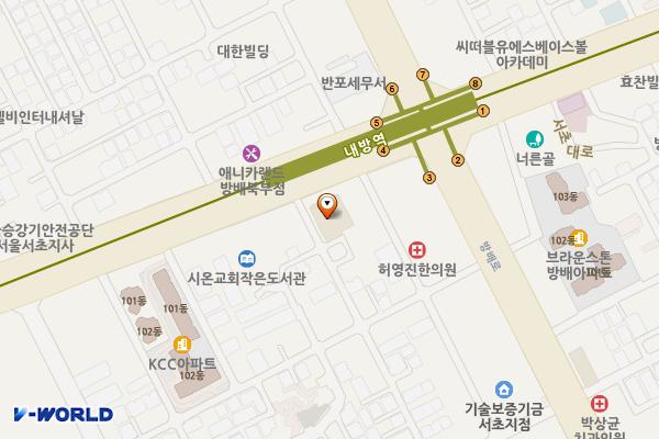 (주)포탈하이웨이 위치 지도 — 서울특별시 서초구 서초대로 94, 하이웨이마트 (방배동)