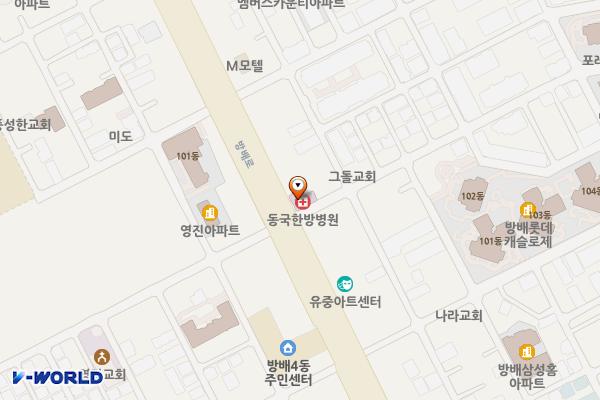 동국한방병원 위치 지도 — 서울특별시 서초구 방배로 186 (방배동)