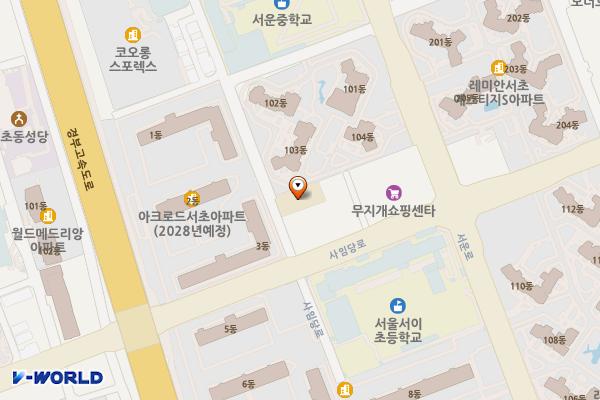 서초2동 주민센터 위치 지도 — 서울특별시 서초구 서초대로70길 51, 서초2동주민센터 (서초동)