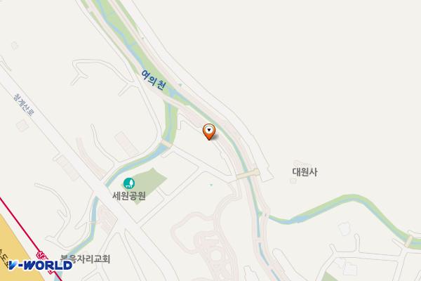 새원천 합류부 위치 지도 — 서울특별시 서초구 신원동 512-13