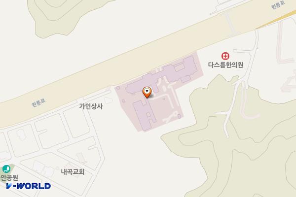 서울특별시어린이병원 위치 지도 — 서울특별시 서초구 헌릉로 260, 서울시립어린이병원 (내곡동)