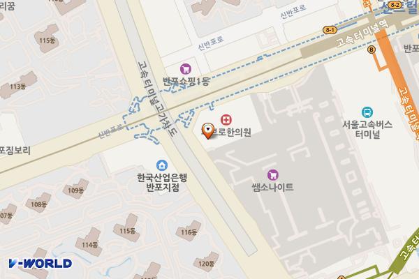 대성산업㈜강남주유소 위치 지도 — 서울특별시 서초구 반포대로 284, 강남주유소 (반포동)