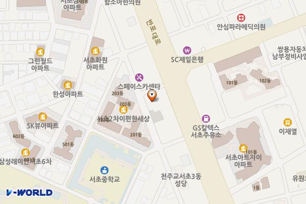 서초꽃마을주유소 위치 지도 — 서울특별시 서초구 반포대로 69 (서초동)
