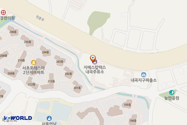 에너지 플러스 허브 내곡 위치 지도 — 서울특별시 서초구 헌릉로 210 (내곡동)