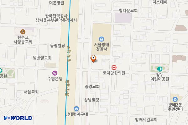 방배노인종합복지관 위치 지도 — 서울특별시 서초구 방배천로 48, 서초구립 방배노인종합복지관 (방배동)