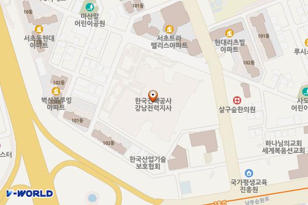 한전아트센터 본관 위치 지도 — 서울특별시 서초구 효령로72길 60, 한전아트센터 (서초동)