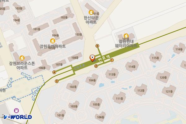 반포역사 위치 지도 — 서울특별시 서초구 신반포로 지하241, 반포역 (잠원동)