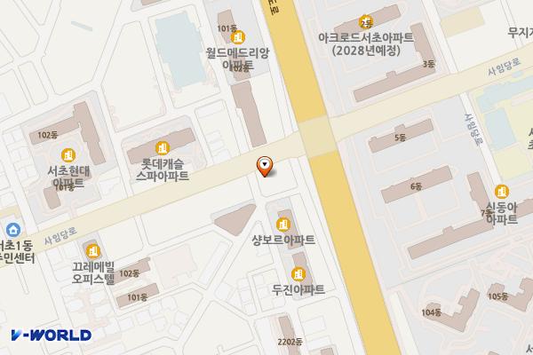 현대오일뱅크㈜직영서초제일주유소 위치 지도 — 서울특별시 서초구 사임당로 116, 서초제일빌딩 (서초동)