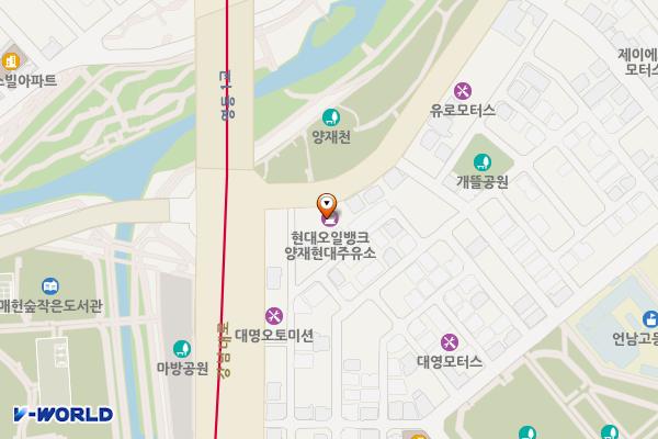 현대오일뱅크㈜직영양재현대주유소 위치 지도 — 서울특별시 서초구 마방로 6, 세종주유소 (양재동)
