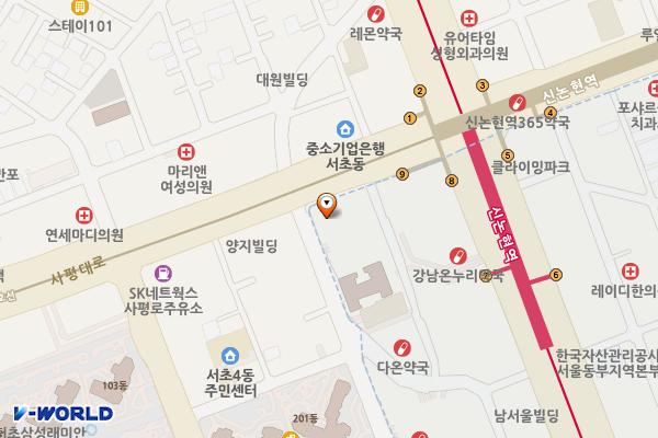 에너지플러스허브삼방 위치 지도 — 서울특별시 서초구 사평대로 364, LG 삼방주유소 (서초동)