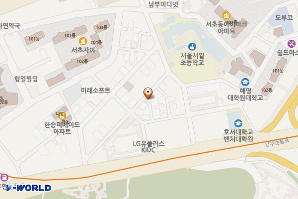 마니랑 빌딩 위치 지도 — 서울특별시 서초구 남부순환로337가길 3-8 (서초동)