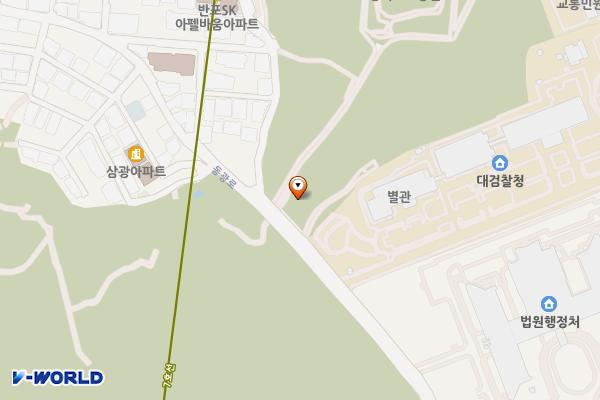 몽마르뜨근린공원 입구 위치 지도 — 서울특별시 서초구 서초동 산 177-4