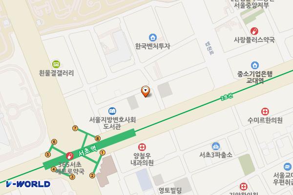금구빌딩 위치 지도 — 서울특별시 서초구 법원로1길 11, 금구빌딩 (서초동)